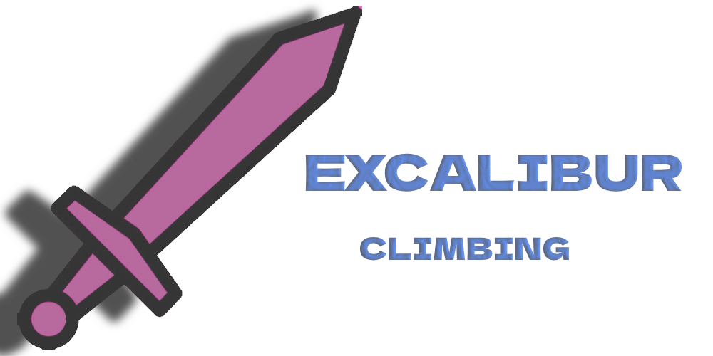 logo of Excalibur mitic sword, pink color